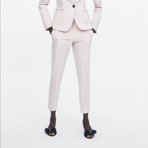 Zara cigarette pants pink